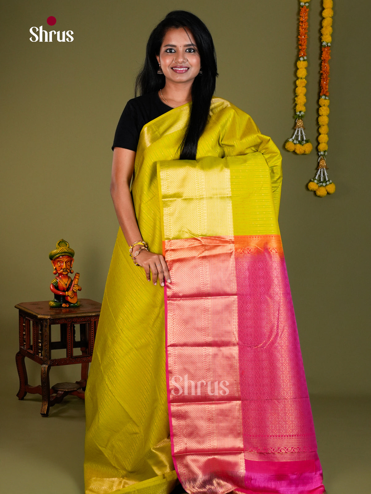 Semi Kanchipuram Saree - ECS09040 - Shop on Shrus.com