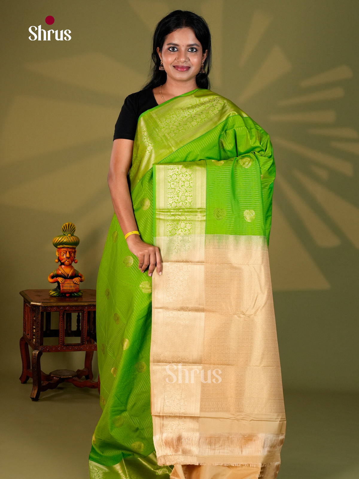 Semi Kanchipuram Saree - ECS09052 - Shop on Shrus.com