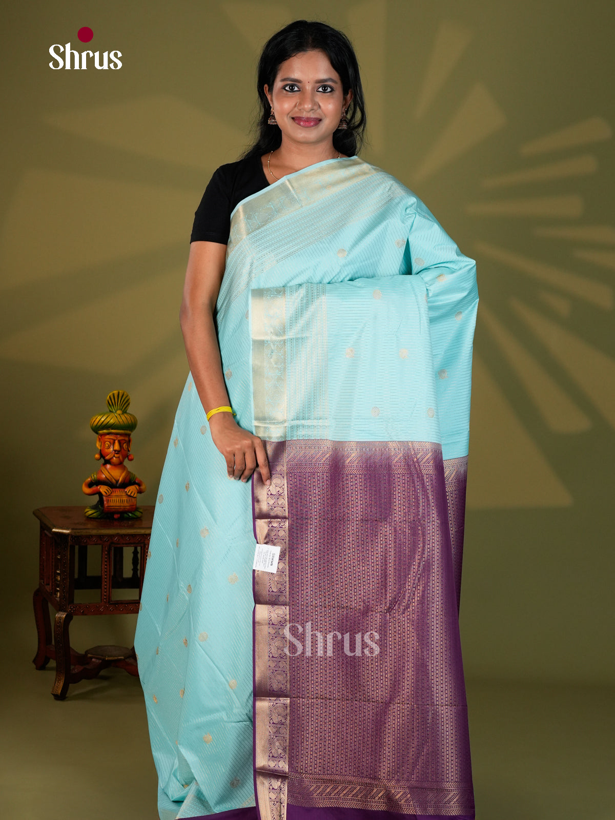 Semi Kanchipuram Saree - ECS09057 - Shop on Shrus.com