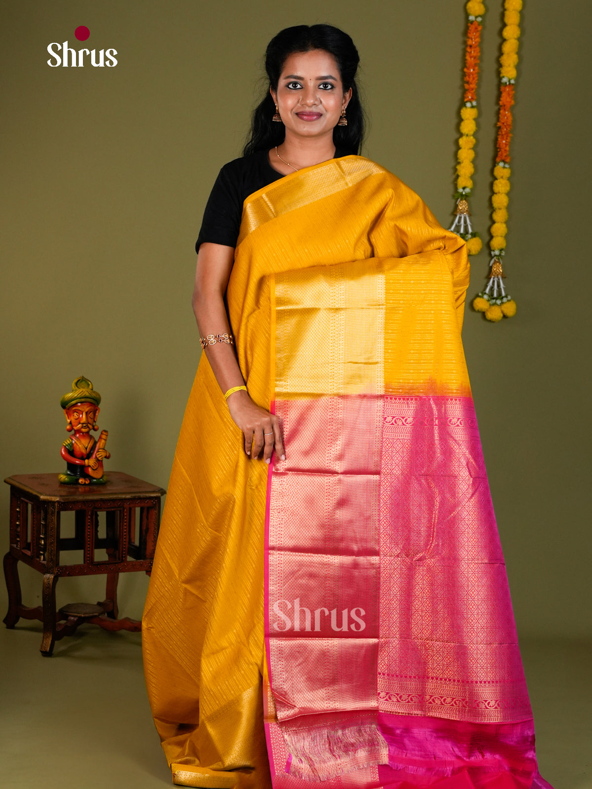 Semi Kanchipuram Saree - ECS09058 - Shop on Shrus.com