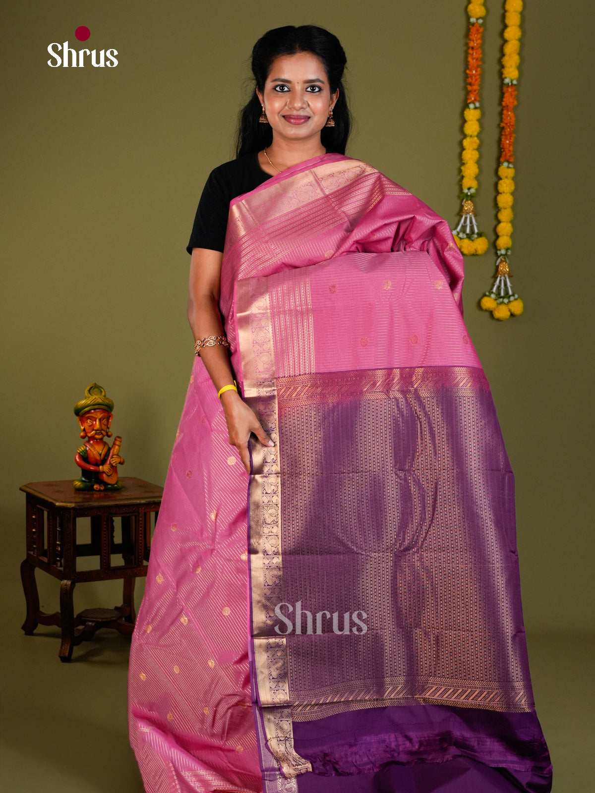 Semi Kanchipuram Saree - ECS09061 - Shop on Shrus.com