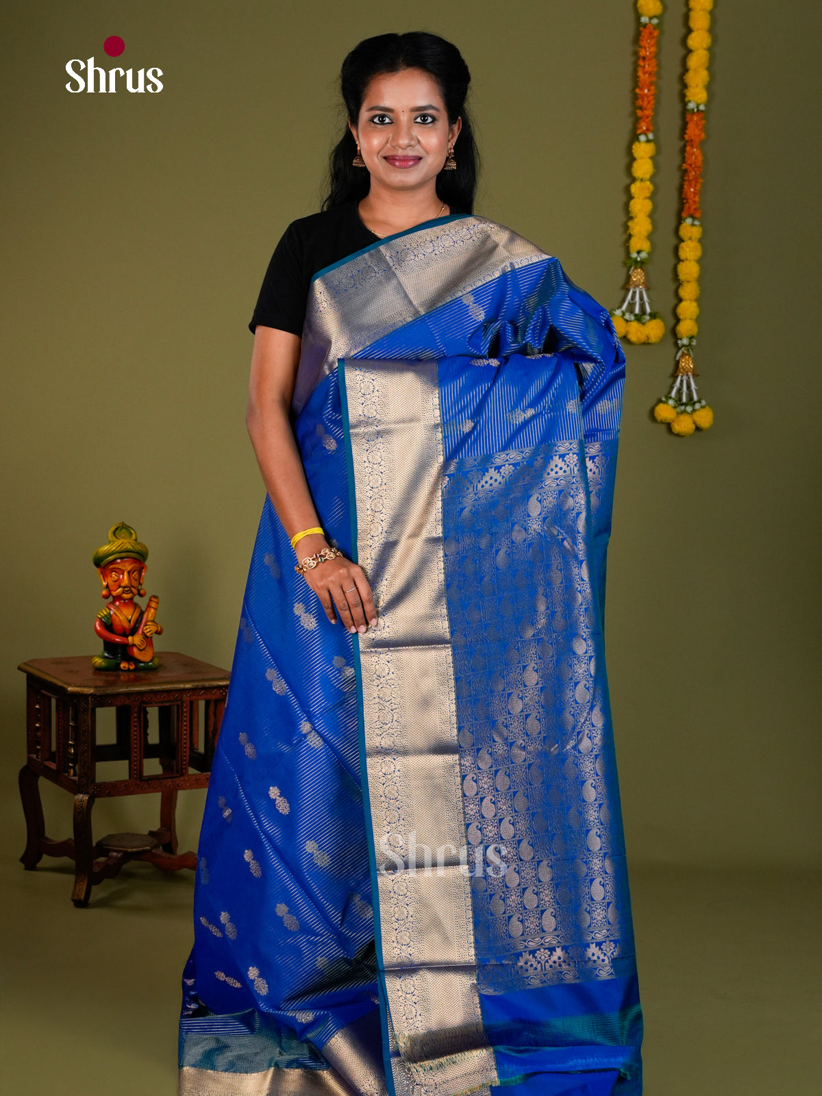 Semi Kanchipuram Saree - ECS09095 - Shop on Shrus.com