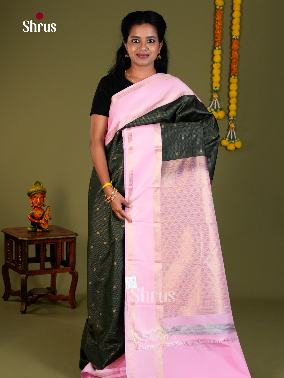 Semi Kanchipuram Saree - ECS09115 - Shop on Shrus.com