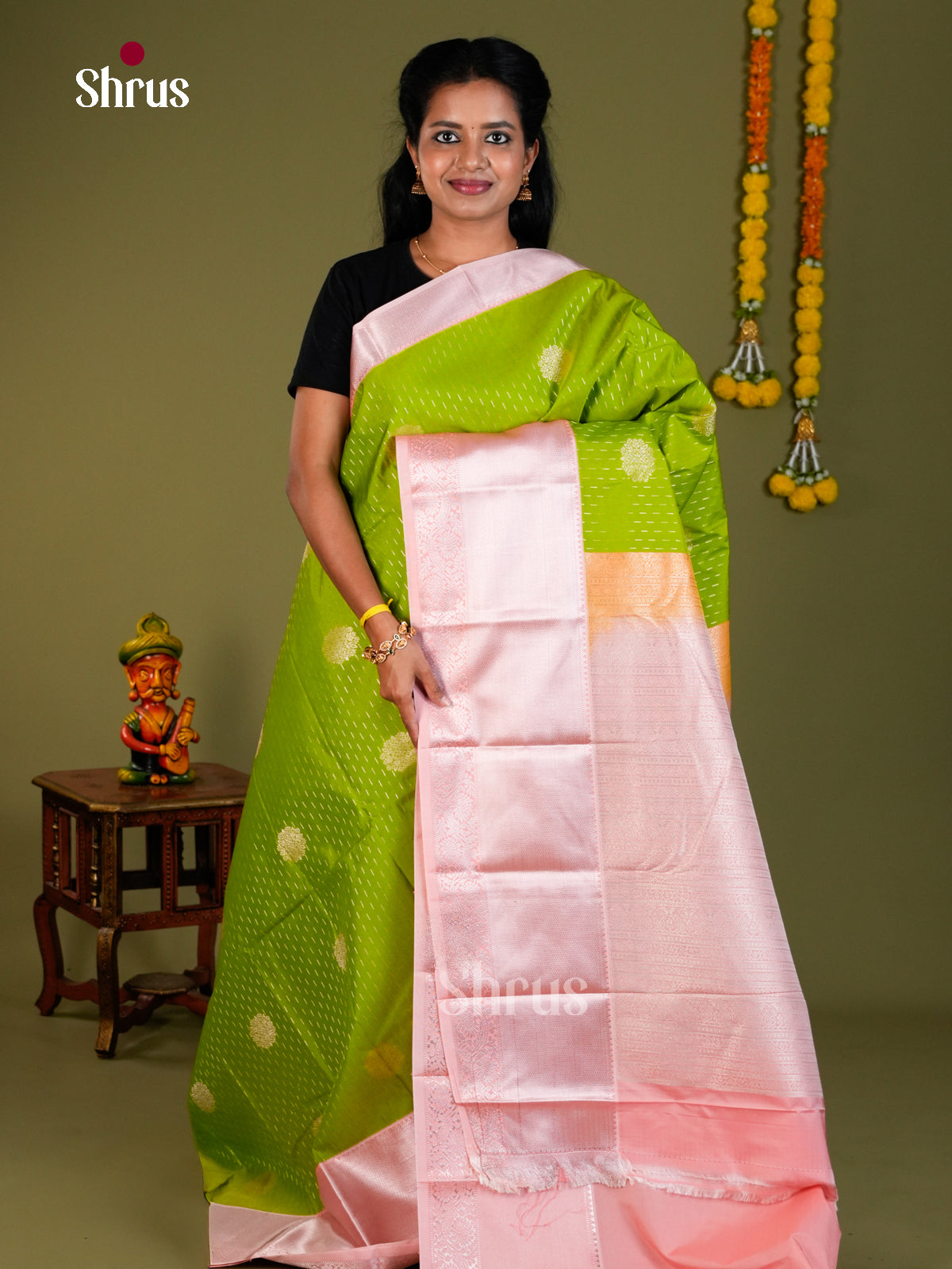 Semi Kanchipuram Saree - ECS09116 - Shop on Shrus.com