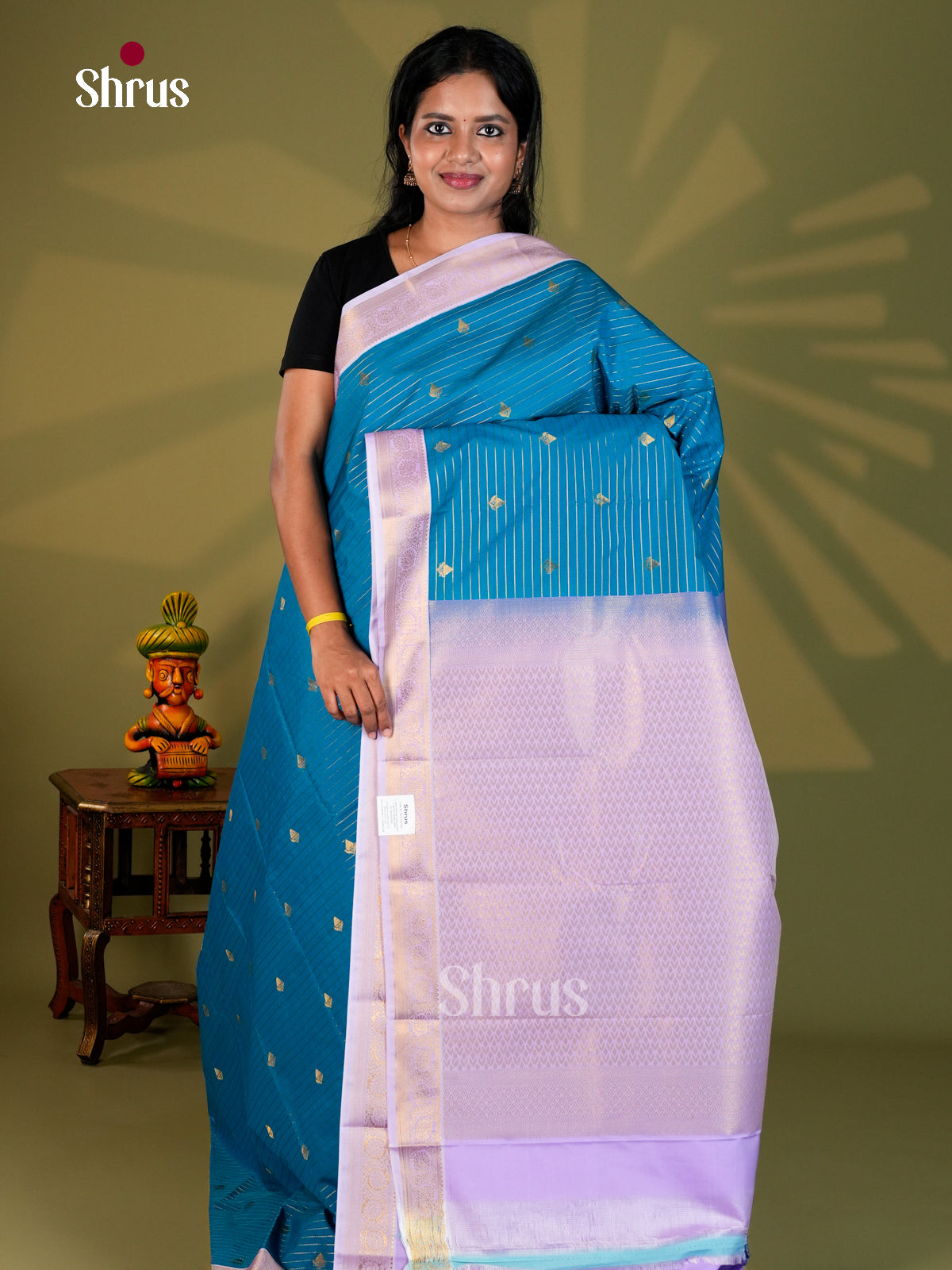 Semi Kanchipuram Saree - ECS09157 - Shop on Shrus.com