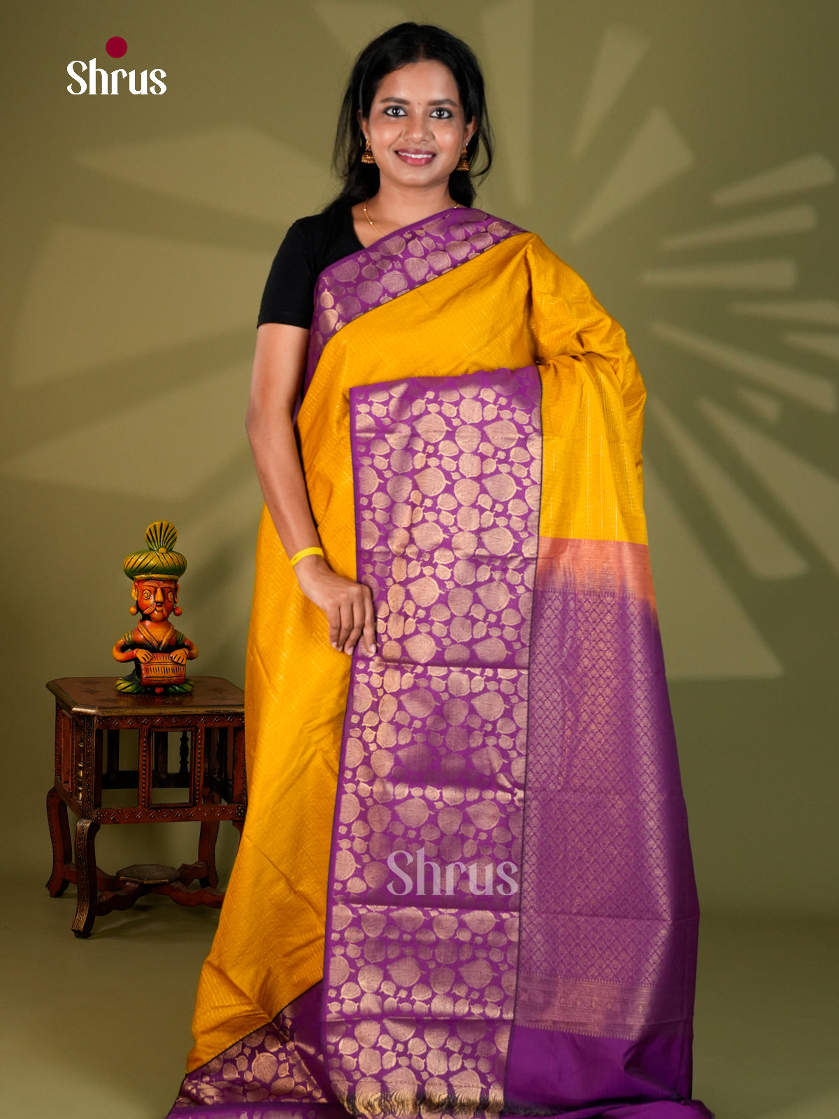 Semi Kanchipuram Saree - ECS09188 - Shop on Shrus.com