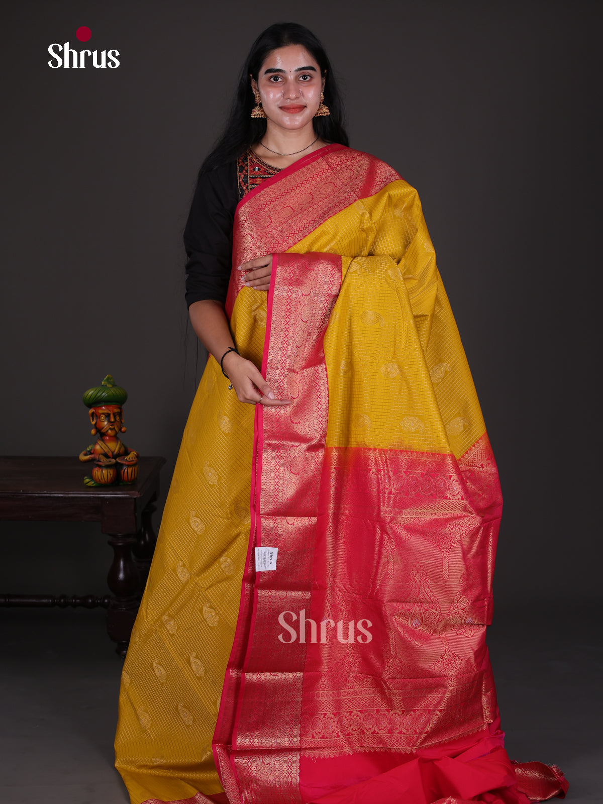 Semi Kanchipuram Saree - ECS09226 - Shop on Shrus.com