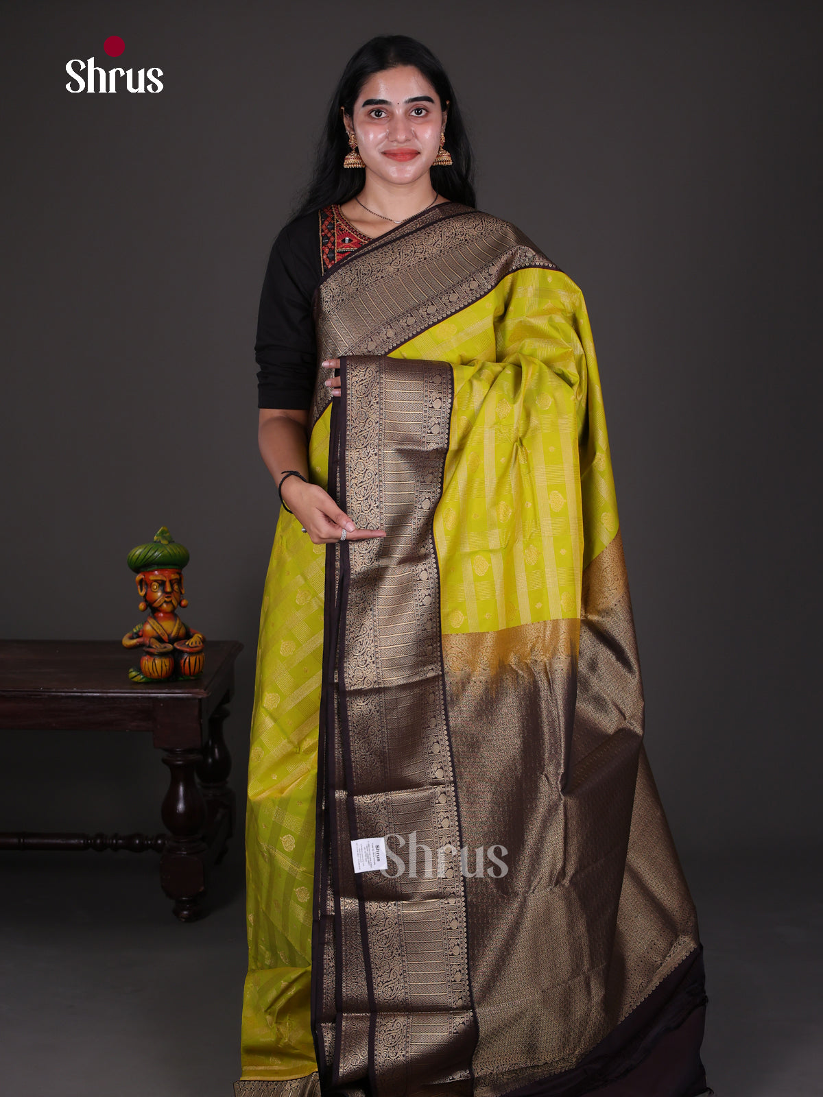 Semi Kanchipuram Saree - ECS09231 - Shop on Shrus.com