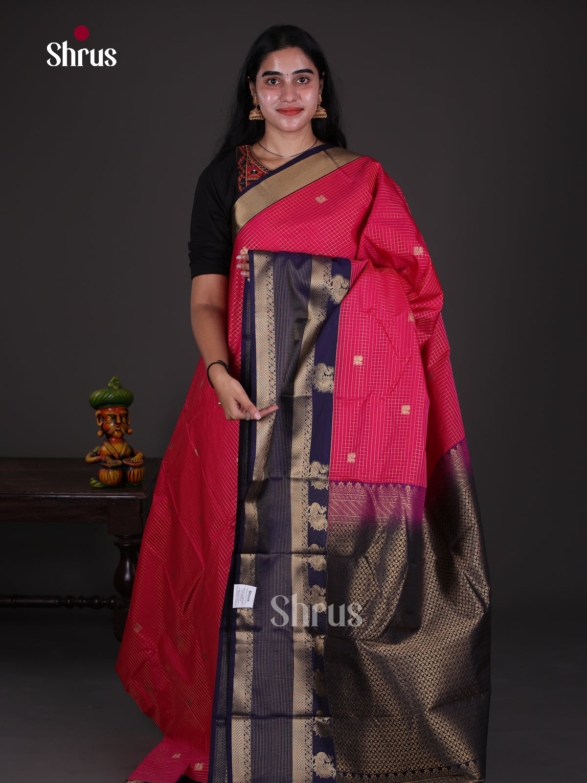 Semi Kanchipuram Saree - ECS09232 - Shop on Shrus.com