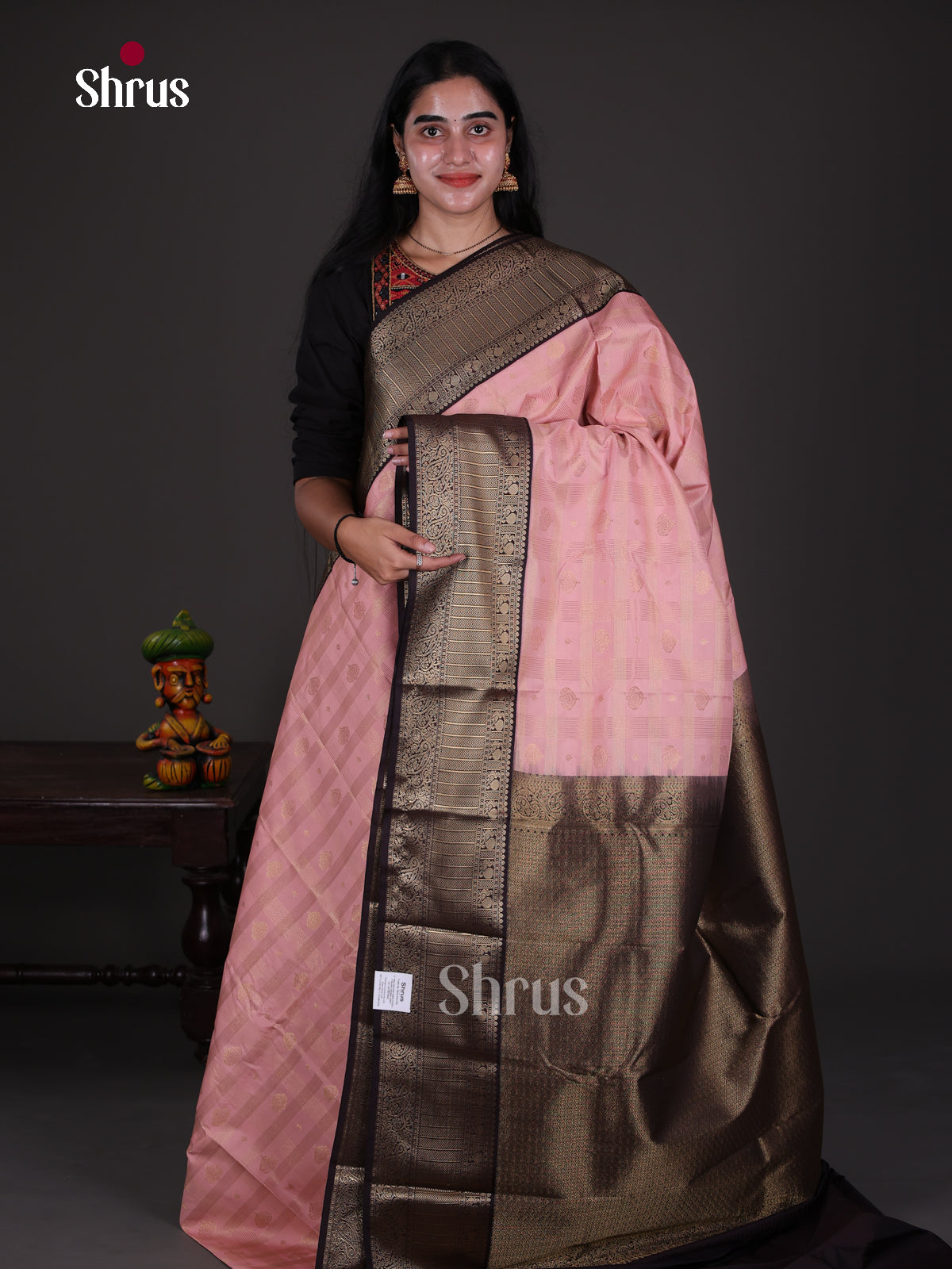 Semi Kanchipuram Saree - ECS09239 - Shop on Shrus.com