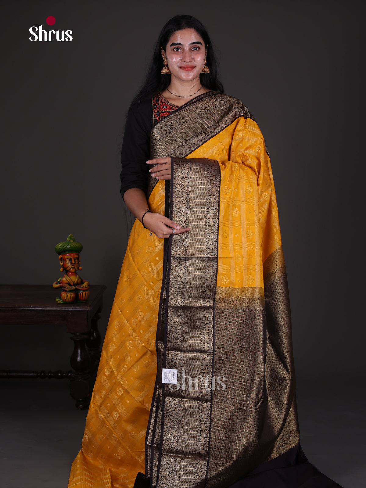 Semi Kanchipuram Saree - ECS09240 - Shop on Shrus.com