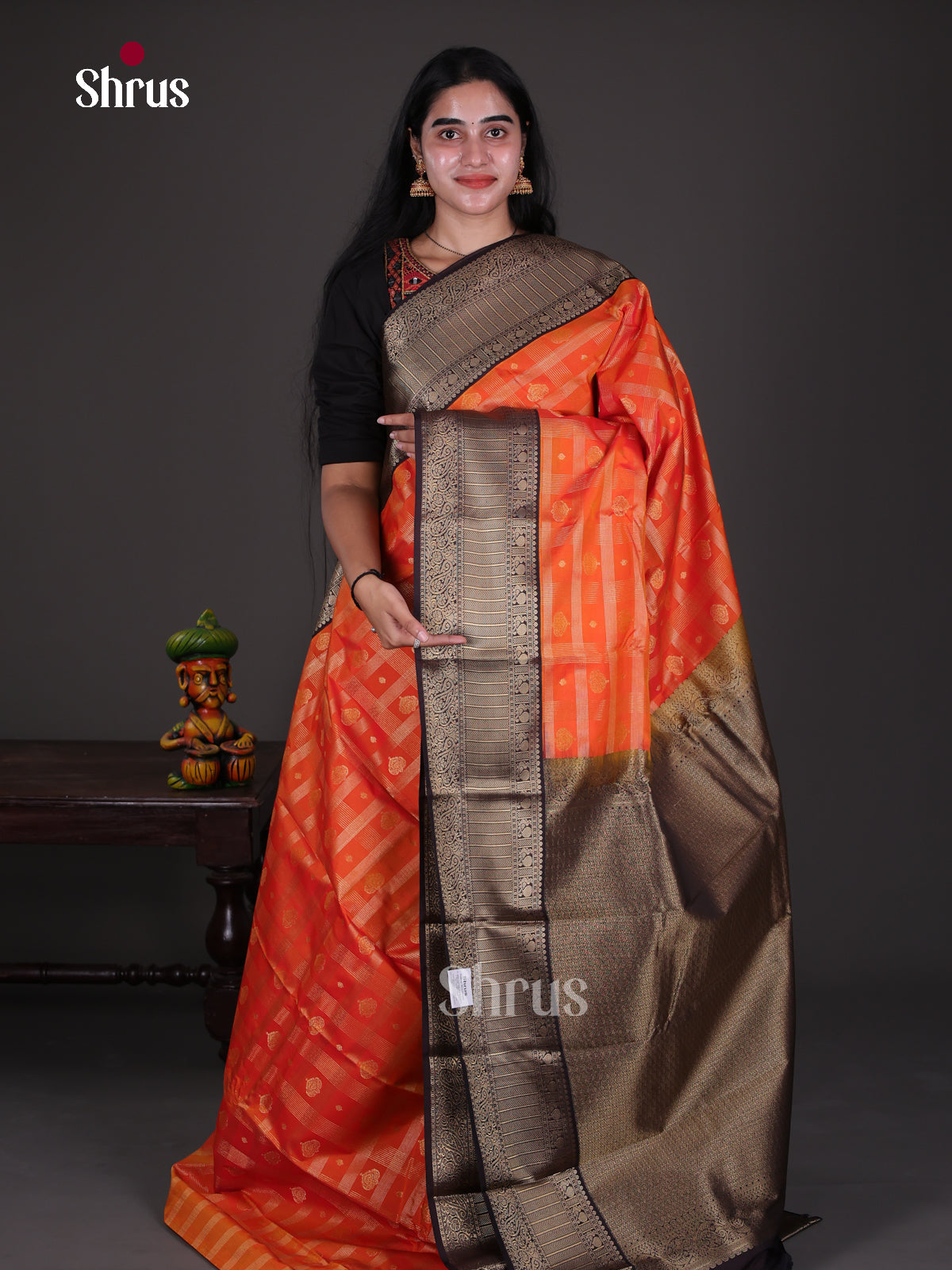 Semi Kanchipuram Saree - ECS09241 - Shop on Shrus.com