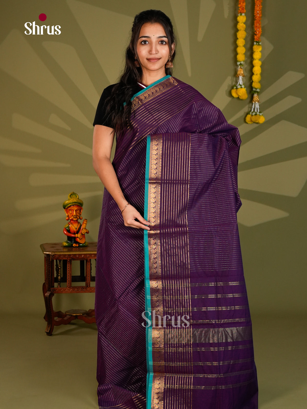 Semi Kanchipuram Saree - ECS09245 - Shop on Shrus.com