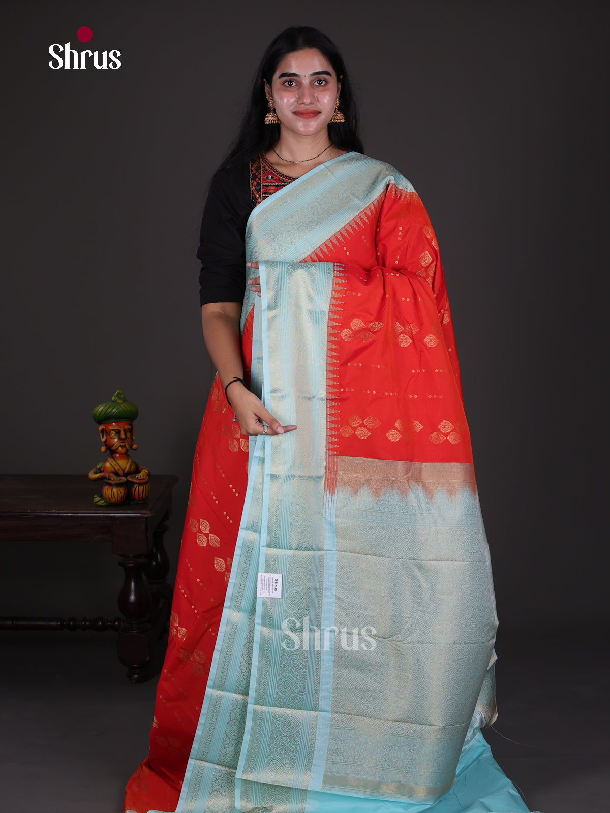 Semi Kanchipuram Saree - ECS09250 - Shop on Shrus.com