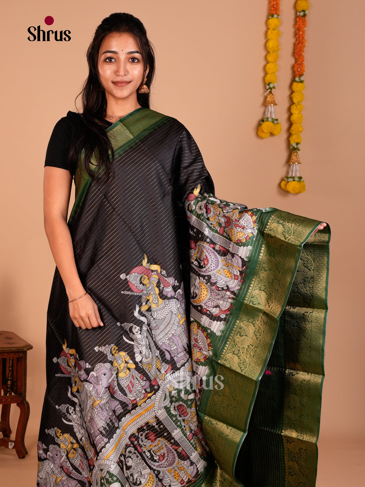 Semi Tussar Saree - ECS09269 - Shop on Shrus.com
