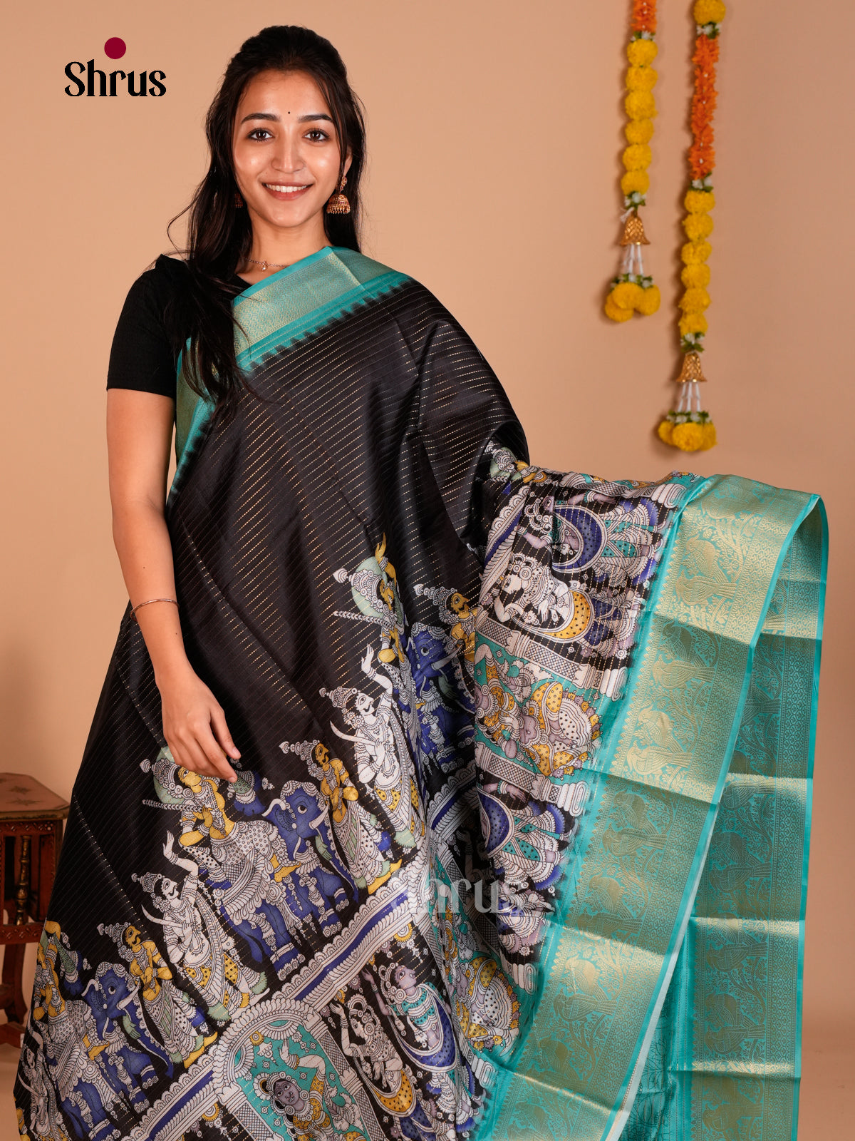 Semi Tussar Saree - ECS09270 - Shop on Shrus.com