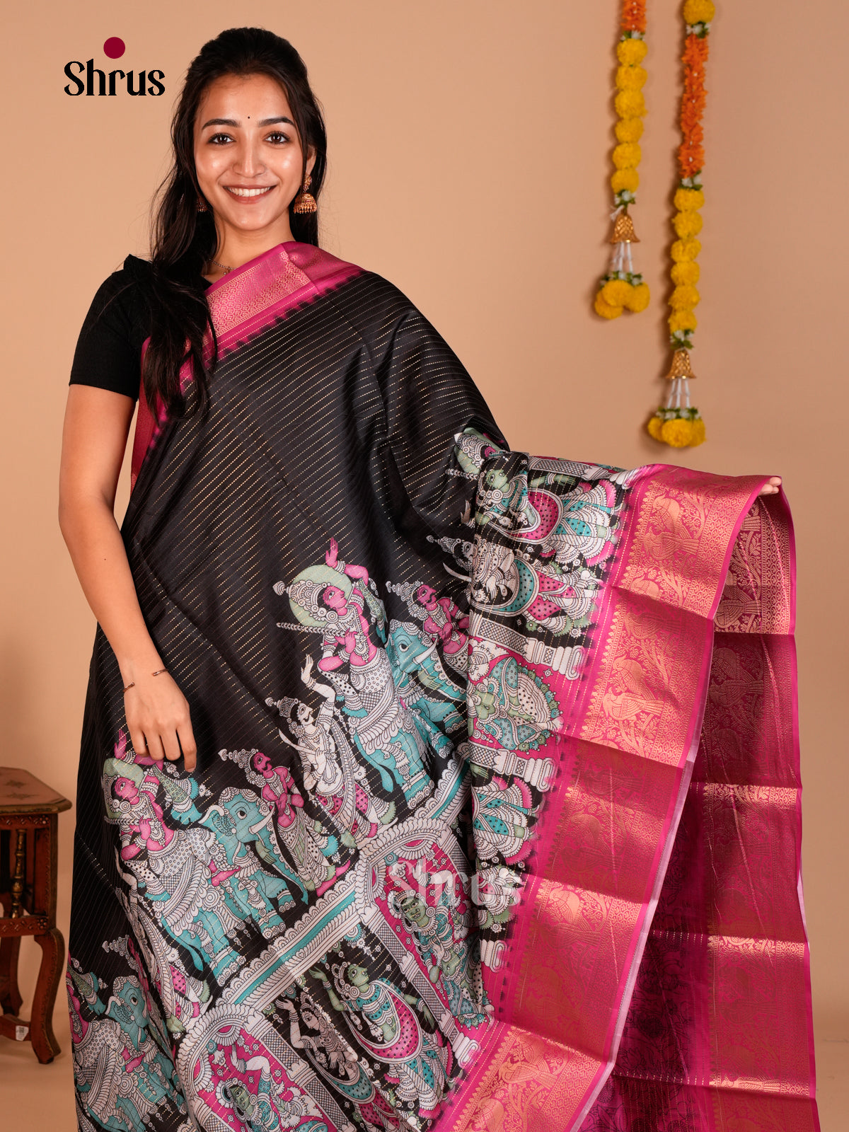 Semi Tussar Saree - ECS09271 - Shop on Shrus.com