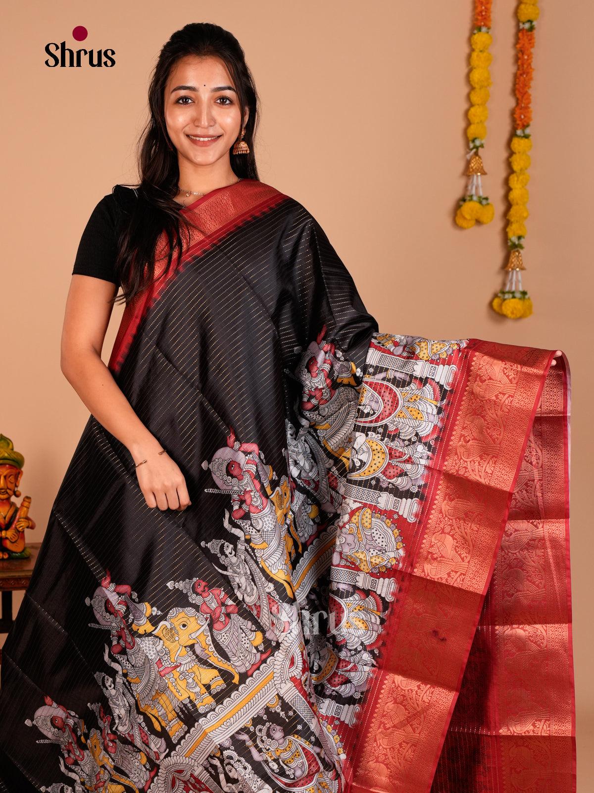 Semi Tussar Saree - ECS09275 - Shop on Shrus.com