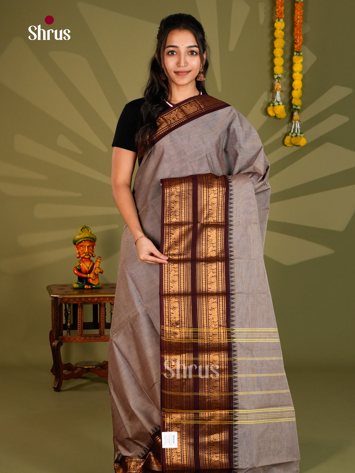 Chettinad Cotton Saree - ECS09296 - Shop on Shrus.com