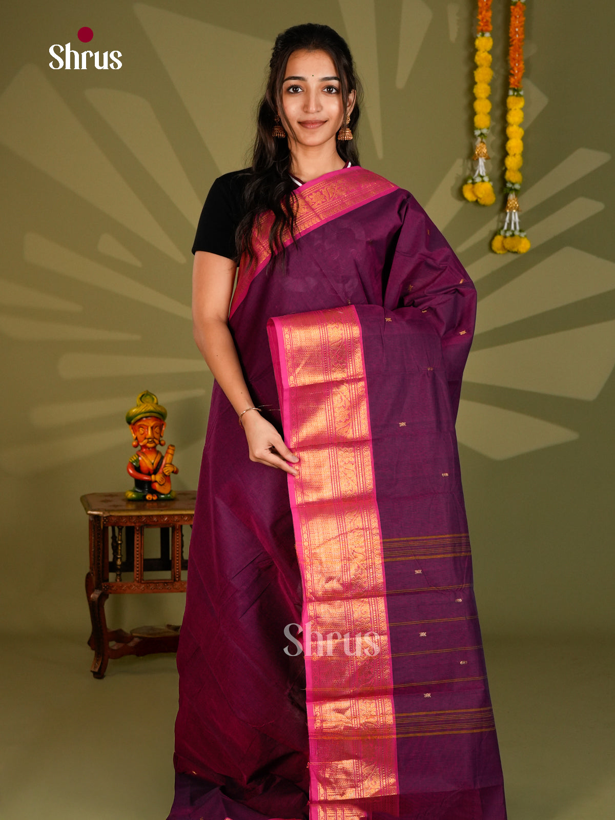Chettinad Cotton Saree - ECS09300 - Shop on Shrus.com