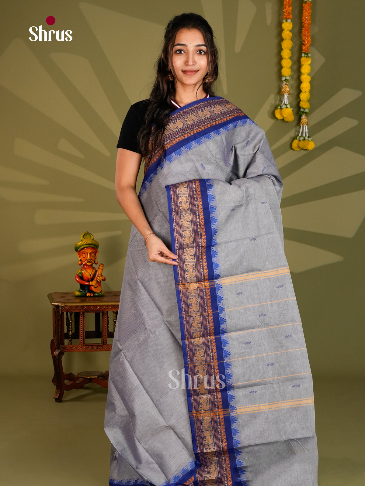 Chettinad Cotton Saree - ECS09301 - Shop on Shrus.com