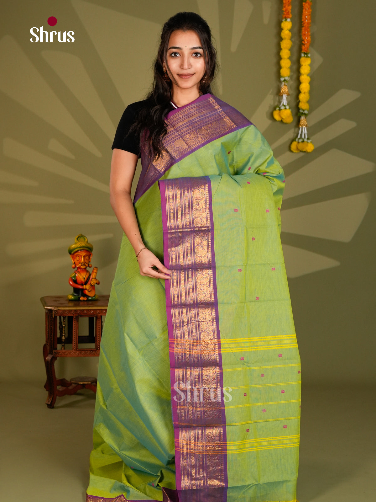 Chettinad Cotton Saree - ECS09302 - Shop on Shrus.com