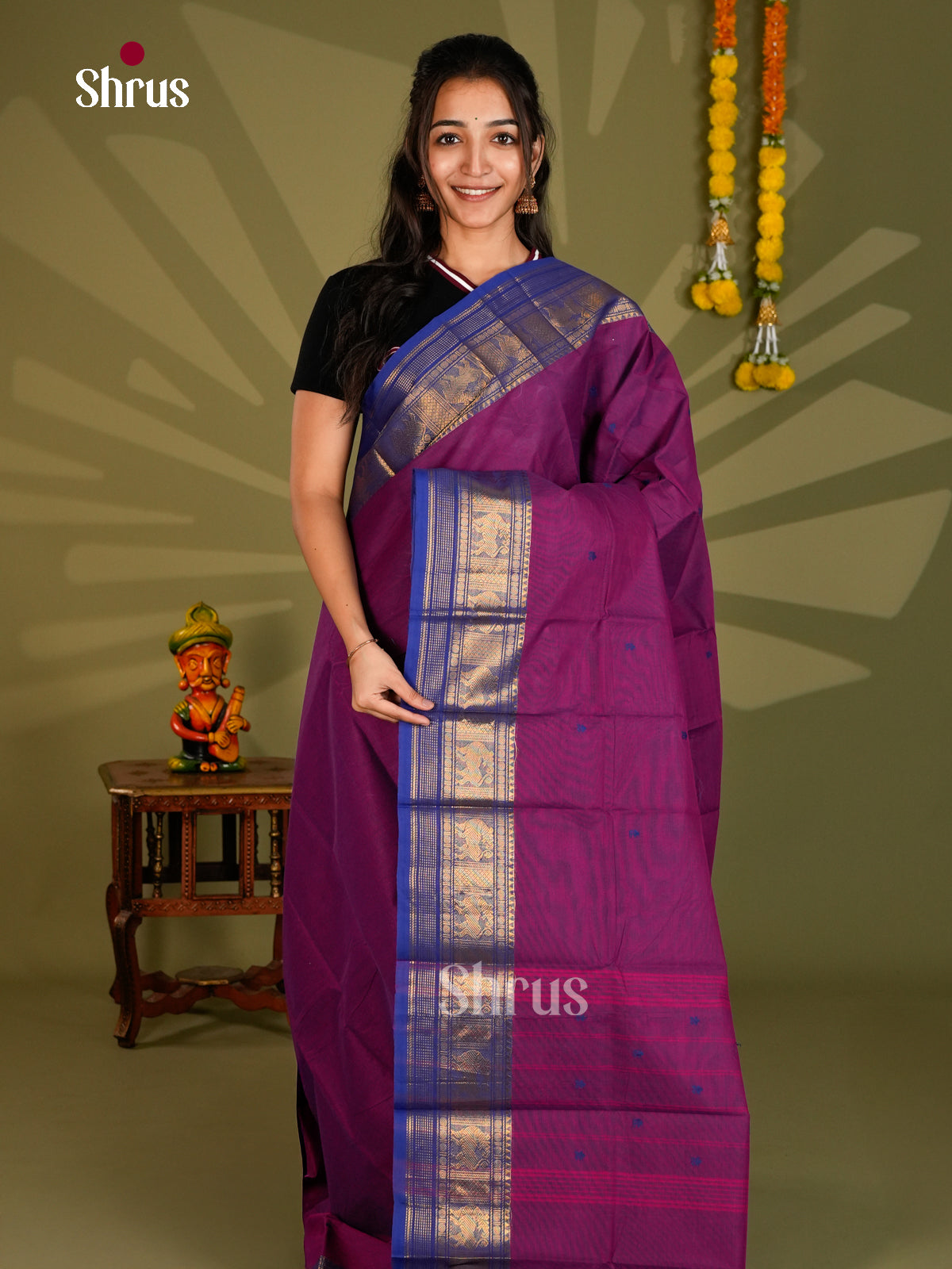 Chettinad Cotton Saree - ECS09318 - Shop on Shrus.com