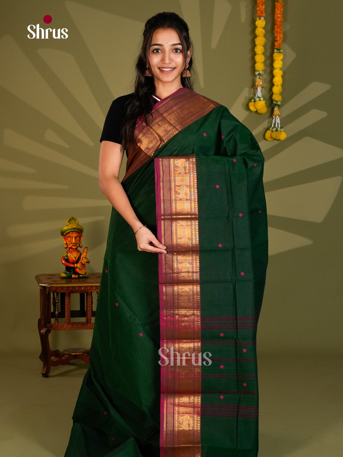 Chettinad Cotton Saree - ECS09319 - Shop on Shrus.com
