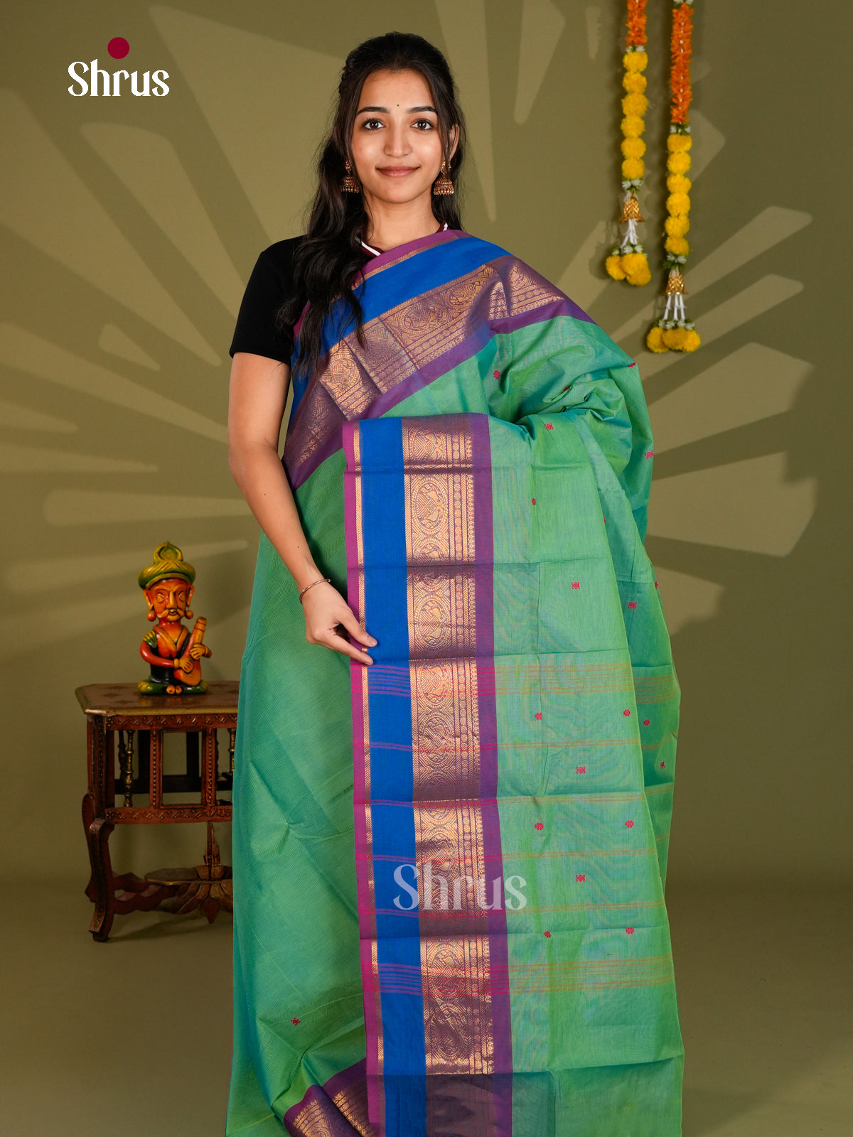 Chettinad Cotton Saree - ECS09322 - Shop on Shrus.com