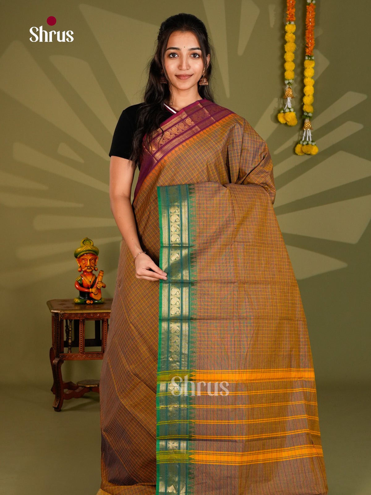 Chettinad Cotton Saree - ECS09327 - Shop on Shrus.com