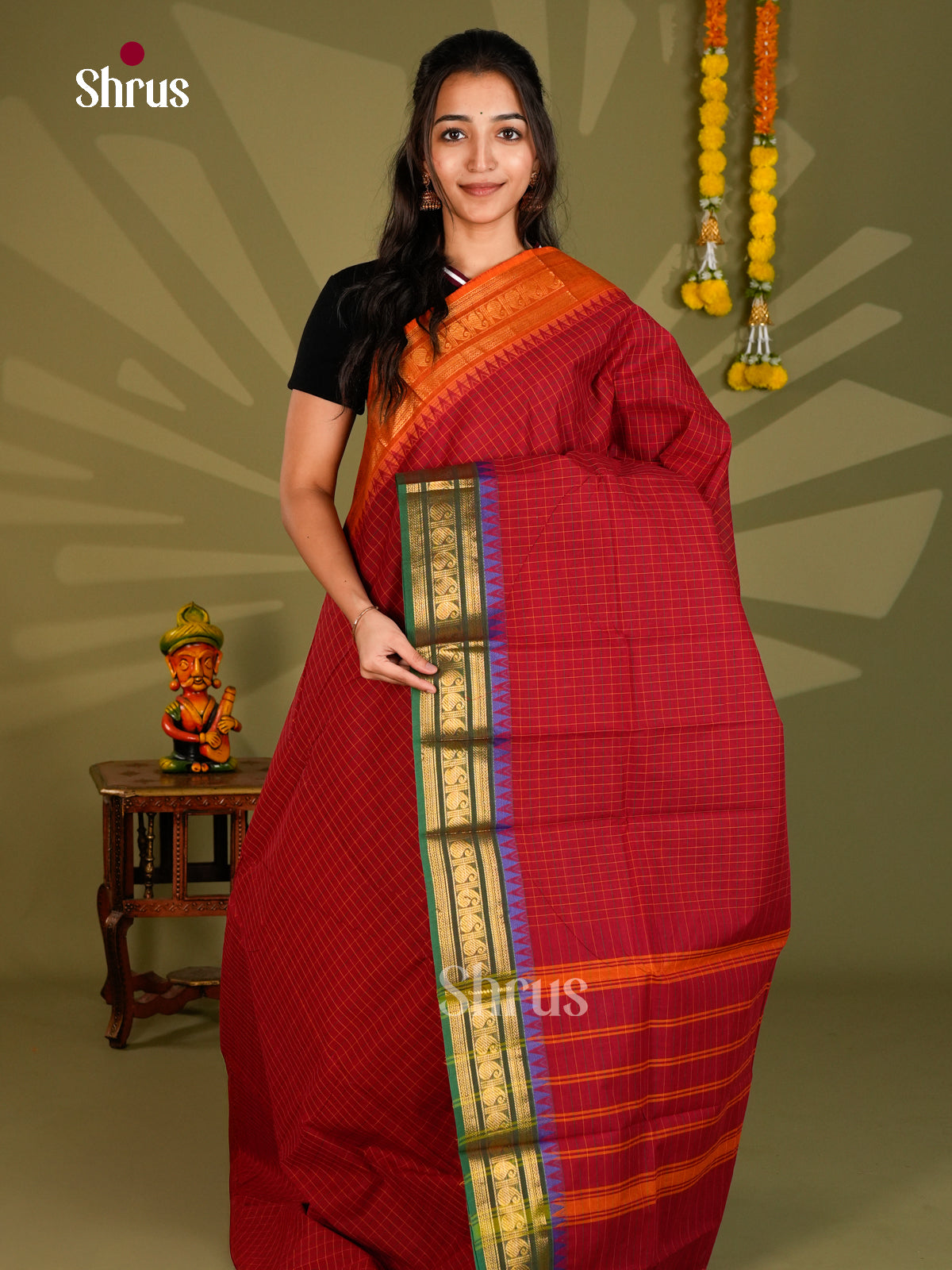 Chettinad Cotton Saree - ECS09328 - Shop on Shrus.com