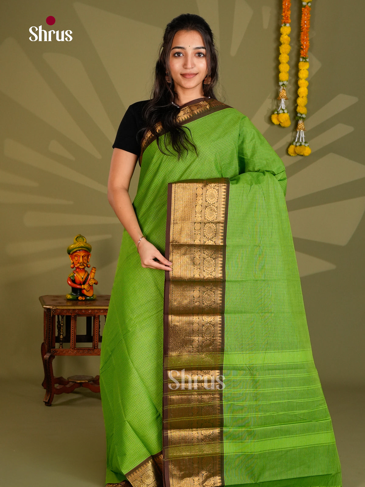 Chettinad Cotton Saree - ECS09332 - Shop on Shrus.com