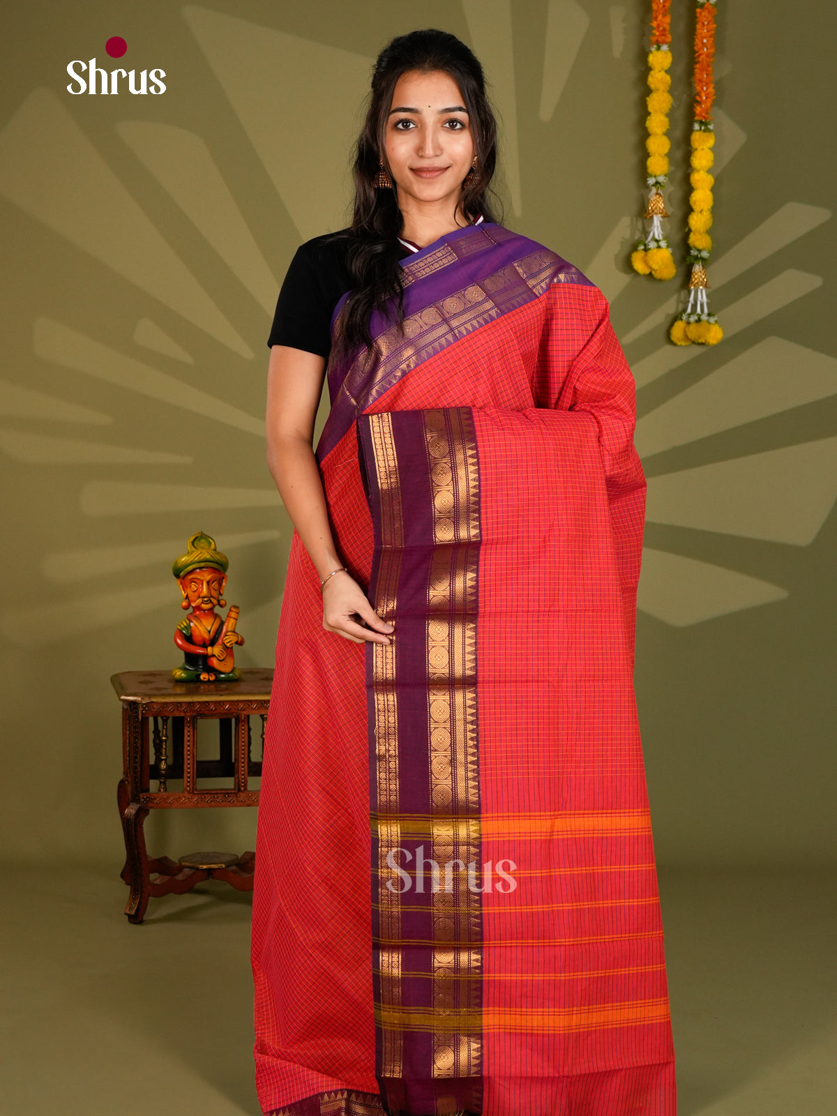 Chettinad Cotton Saree - ECS09334 - Shop on Shrus.com
