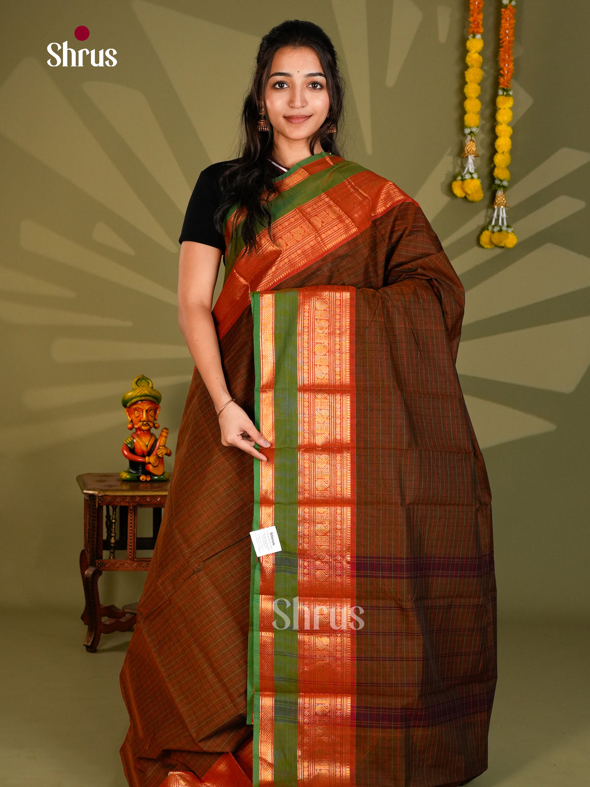 Chettinad Cotton Saree - ECS09335 - Shop on Shrus.com