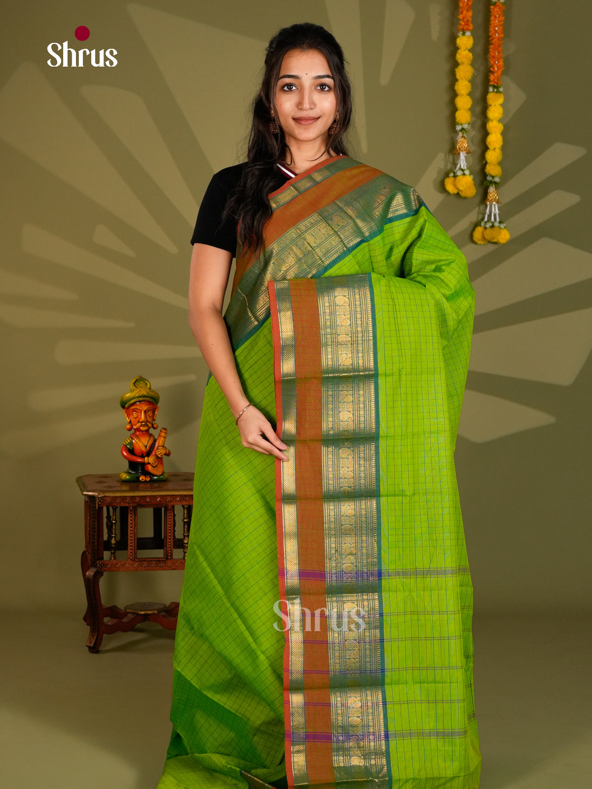 Chettinad Cotton Saree - ECS09338 - Shop on Shrus.com