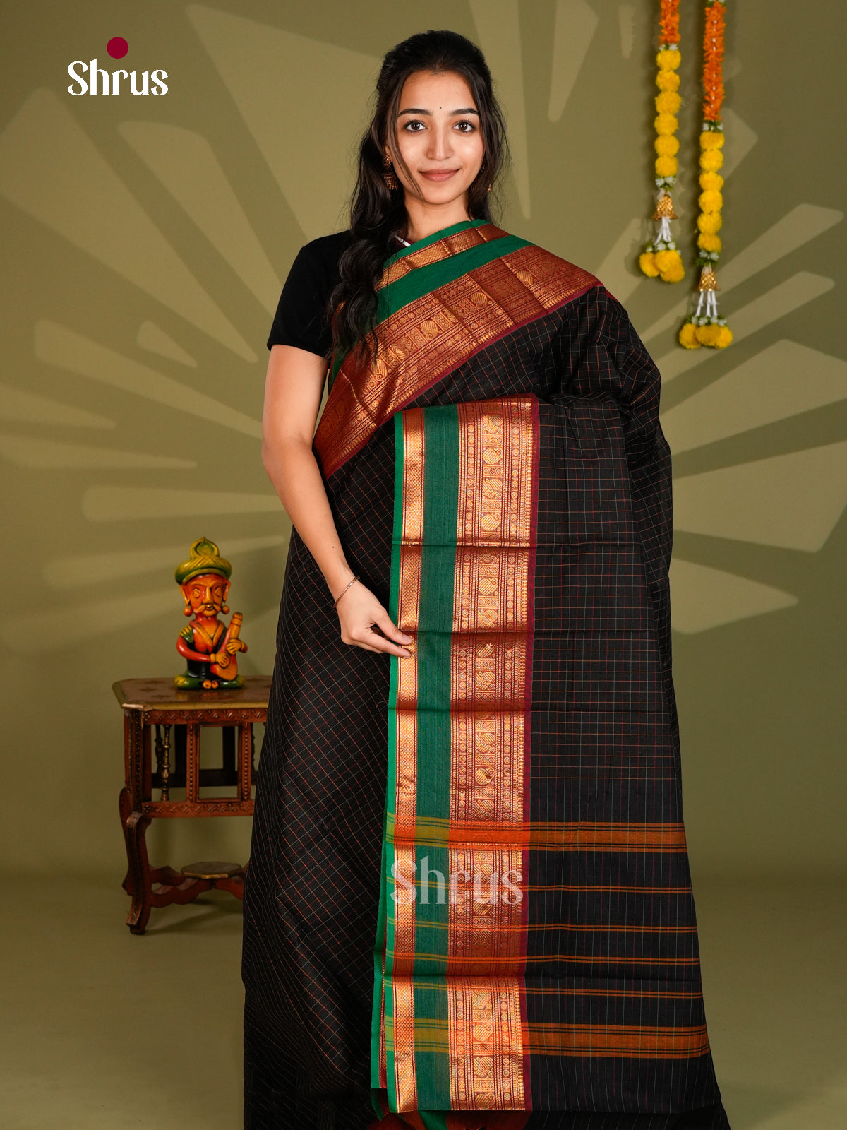 Chettinad Cotton Saree - ECS09340 - Shop on Shrus.com