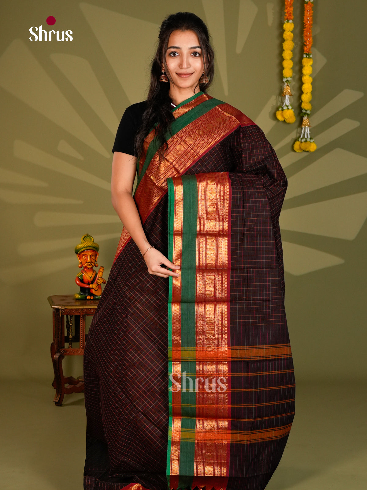 Chettinad Cotton Saree - ECS09341 - Shop on Shrus.com