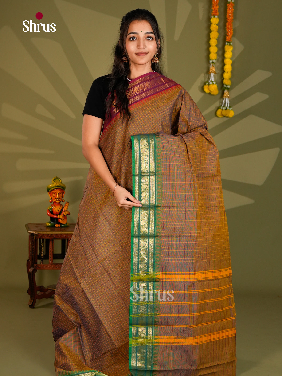 Chettinad Cotton Saree - ECS09345 - Shop on Shrus.com