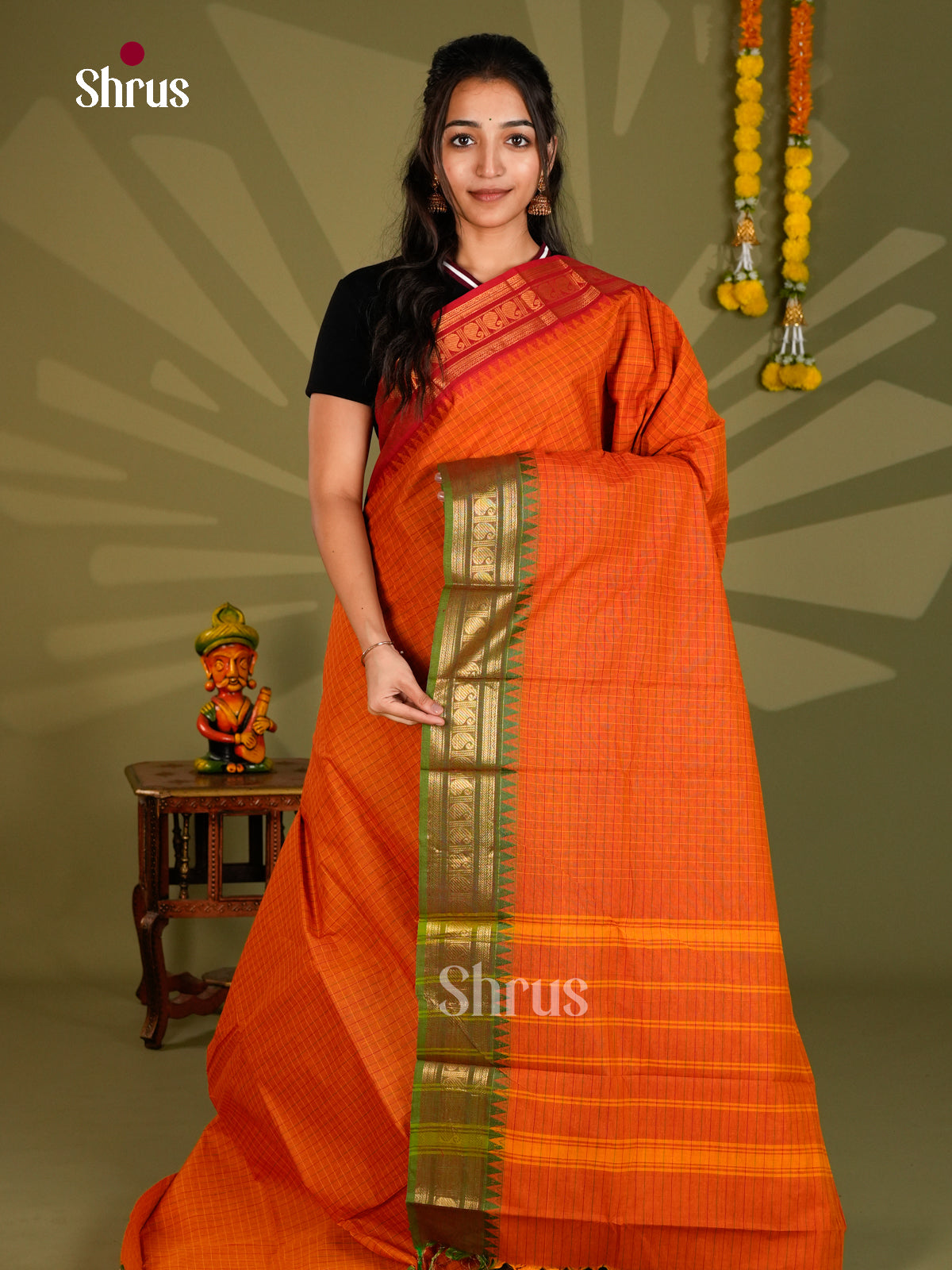 Chettinad Cotton Saree - ECS09361 - Shop on Shrus.com