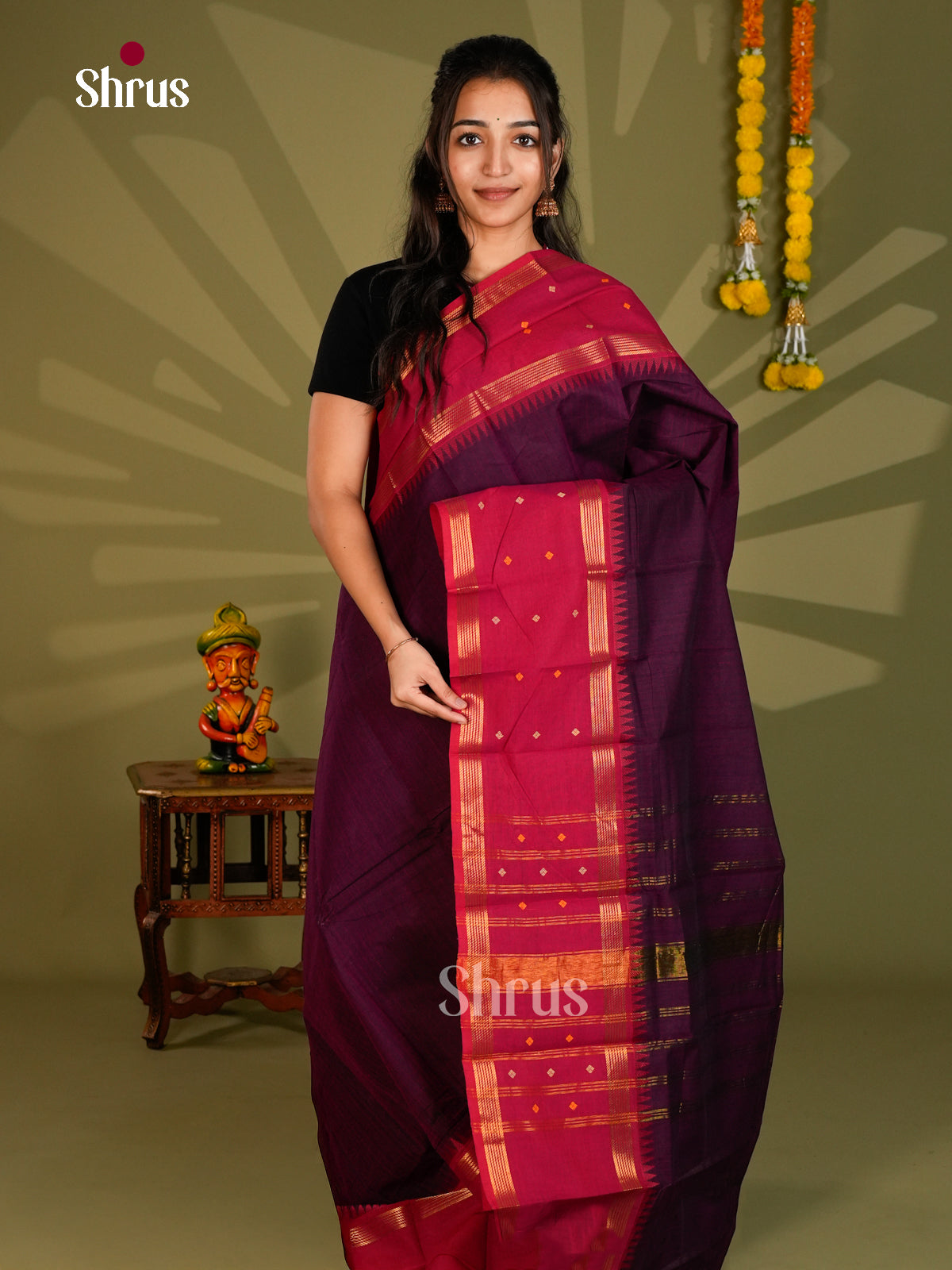 Chettinad Cotton Saree - ECS09363 - Shop on Shrus.com