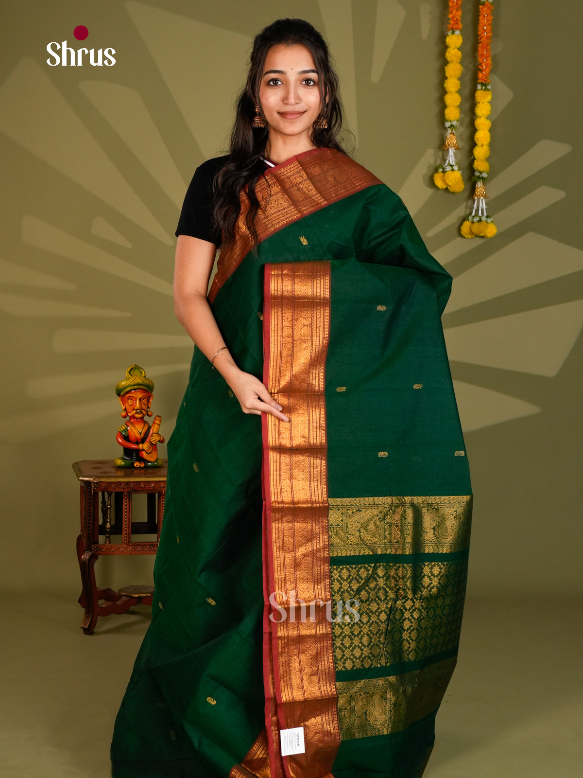 Chettinad Cotton Saree - ECS09379 - Shop on Shrus.com