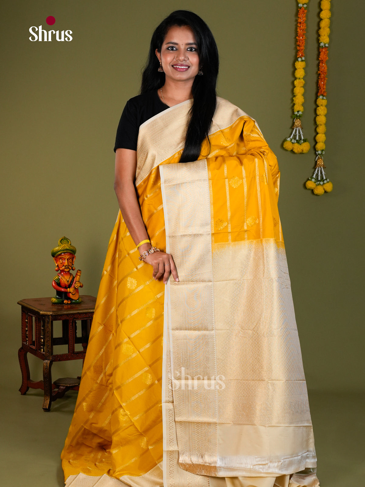 Semi Kanchipuram Saree - ECS10005 - Shop on Shrus.com