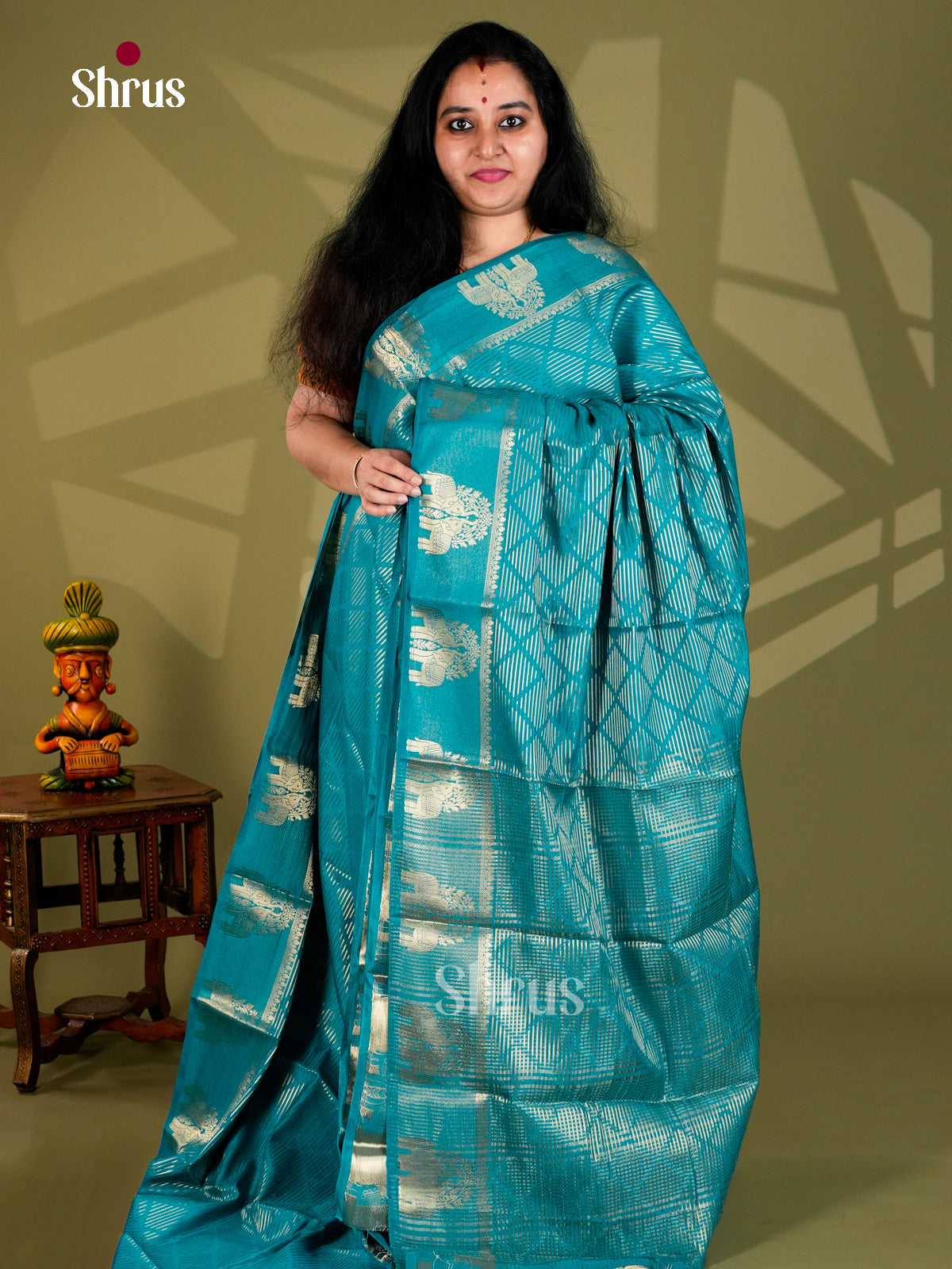Semi Chiniya Saree - ECS10007 - Shop on Shrus.com