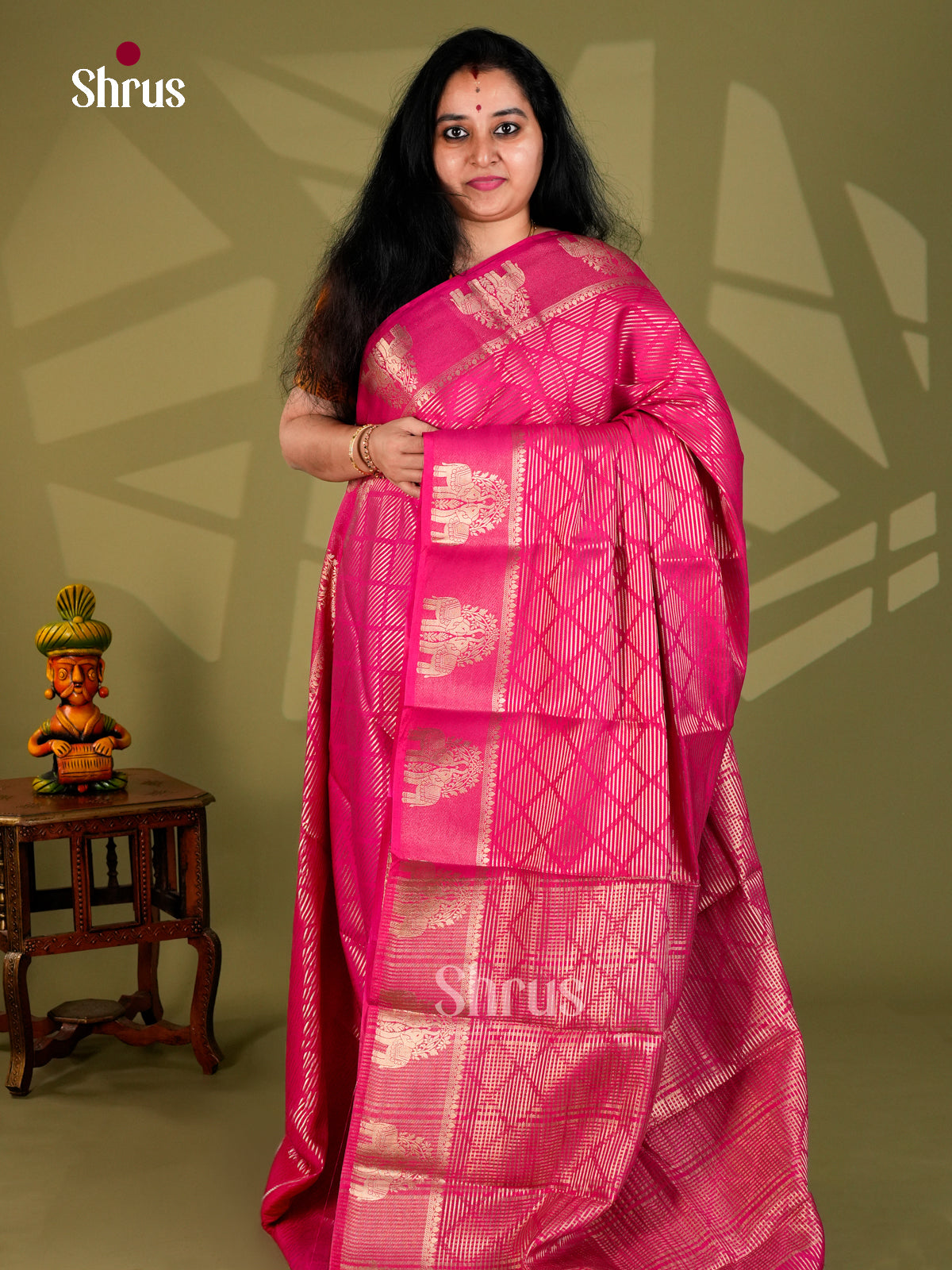 Semi Chiniya Saree - ECS10008 - Shop on Shrus.com