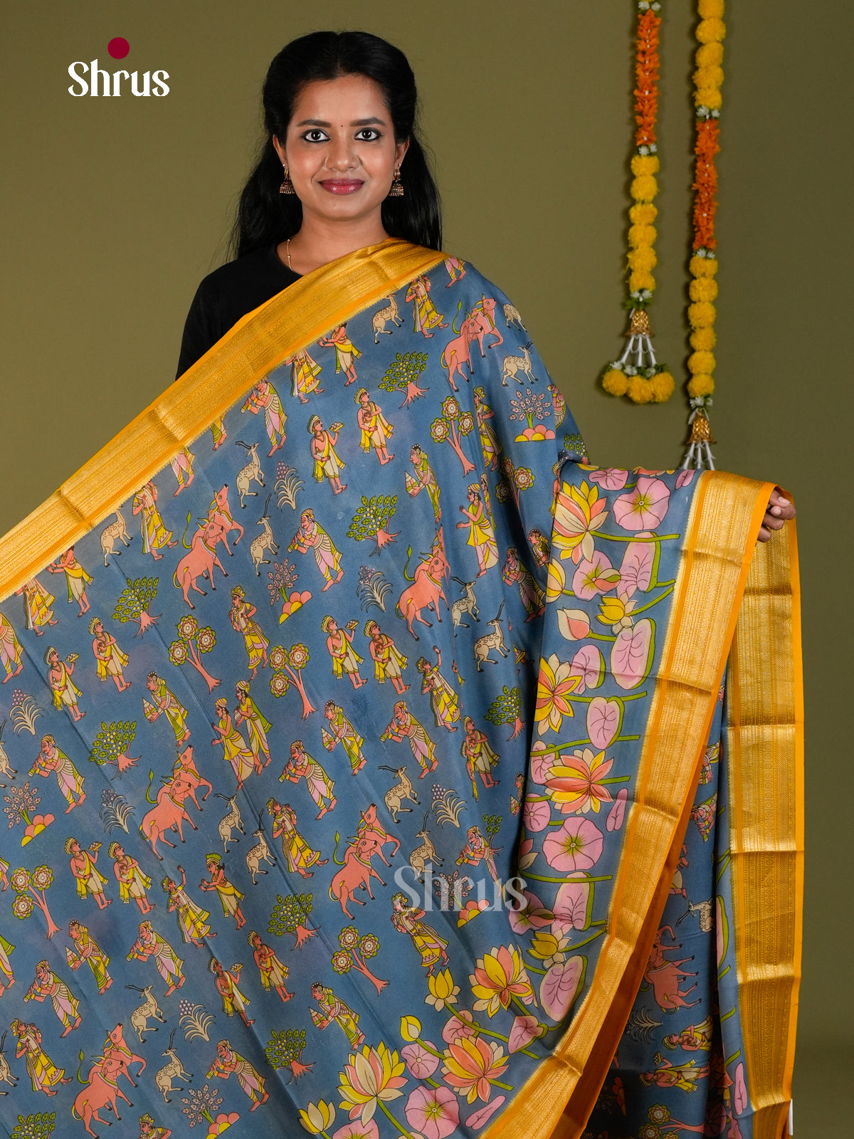 Mysore Silk Saree - ECS10038 - Shop on Shrus.com