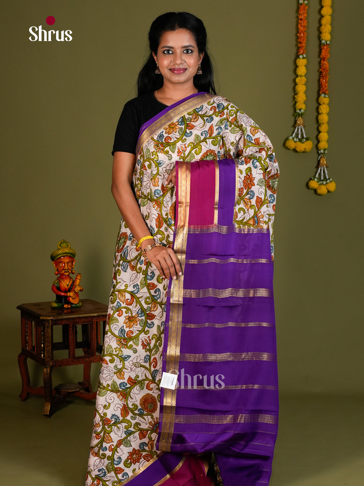 Mysore Silk Saree - ECS10048 - Shop on Shrus.com