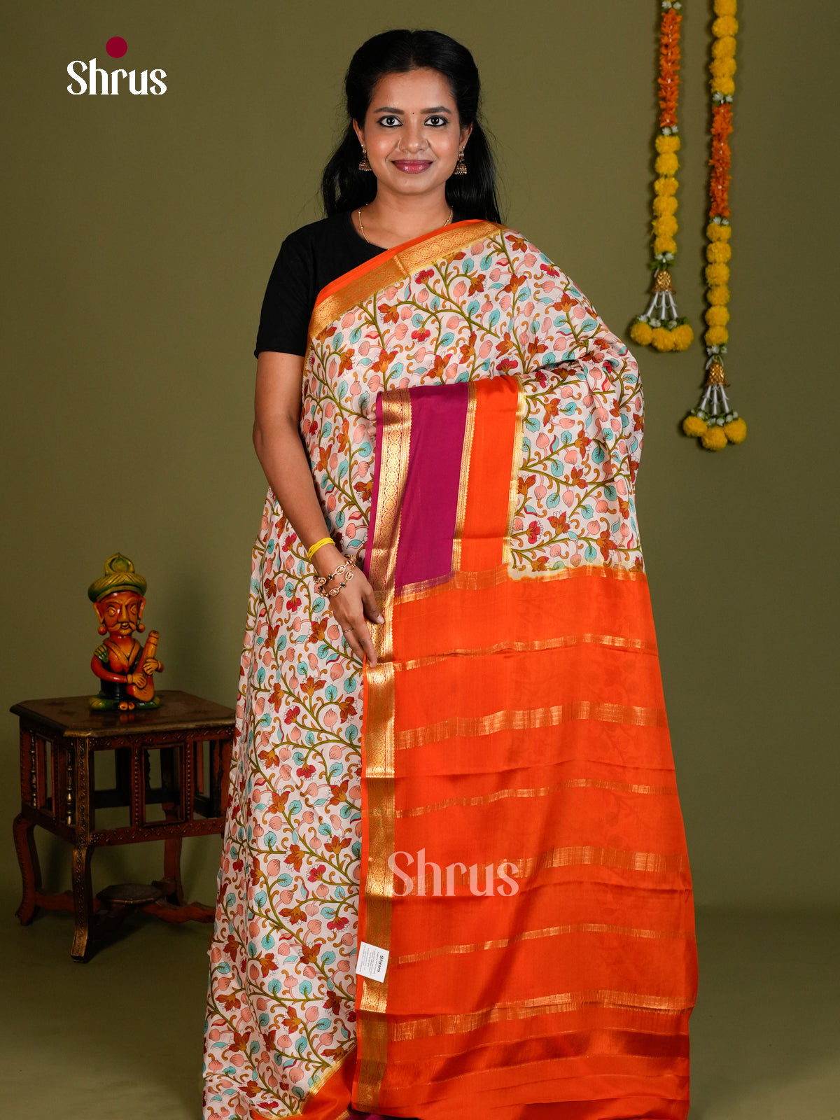Mysore Silk Saree - ECS10049 - Shop on Shrus.com