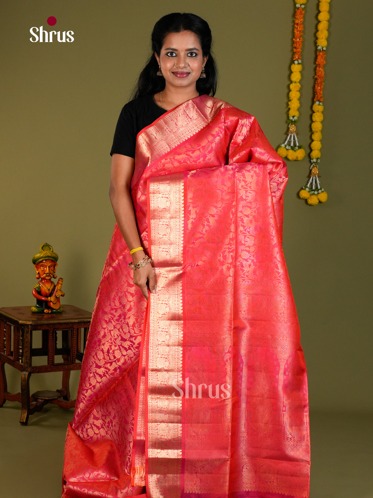 Soft Silk Saree - ECS10057 - Shop on Shrus.com