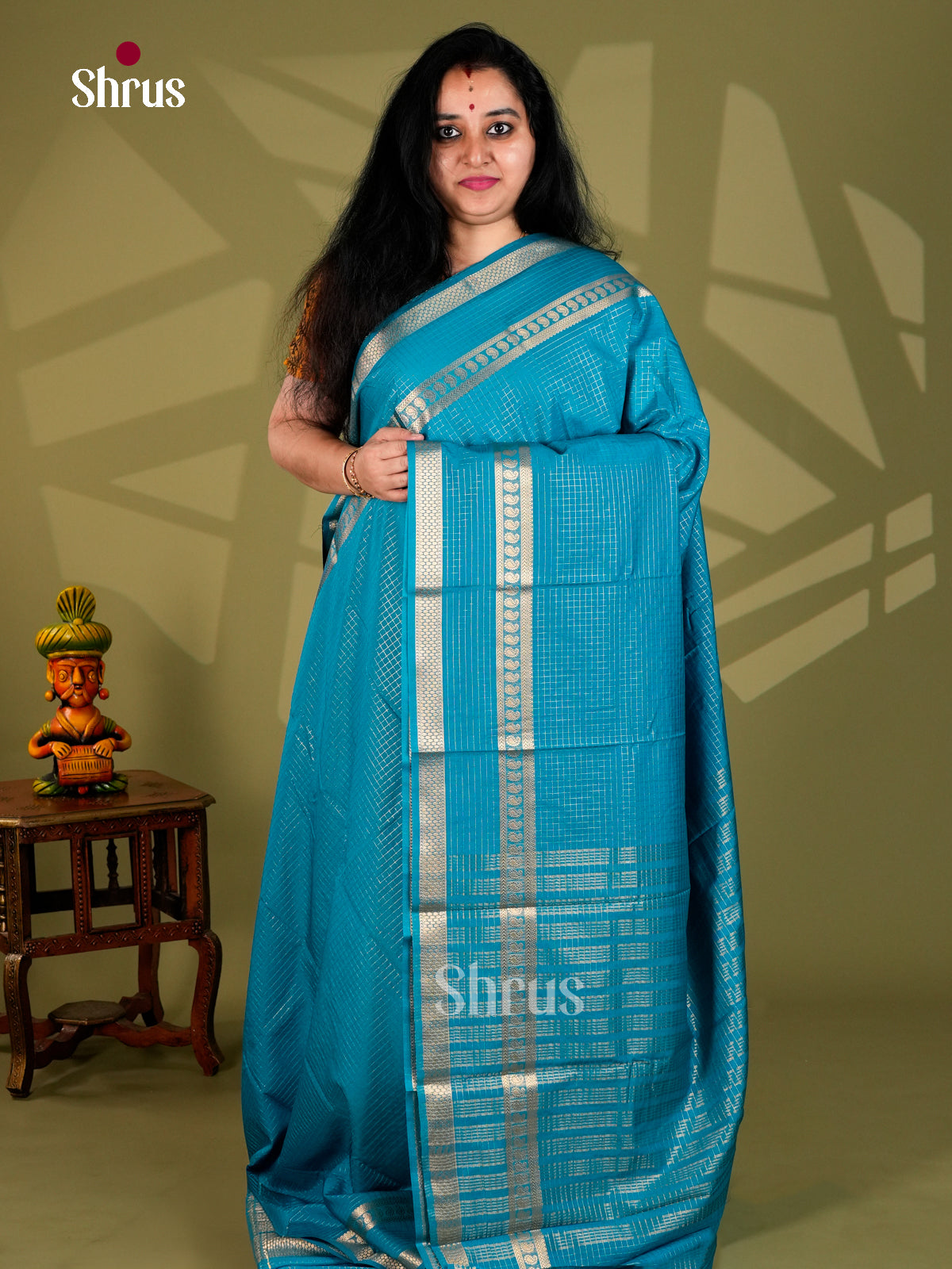 Semi Mysoresilk Saree - ECS11241 - Shop on Shrus.com