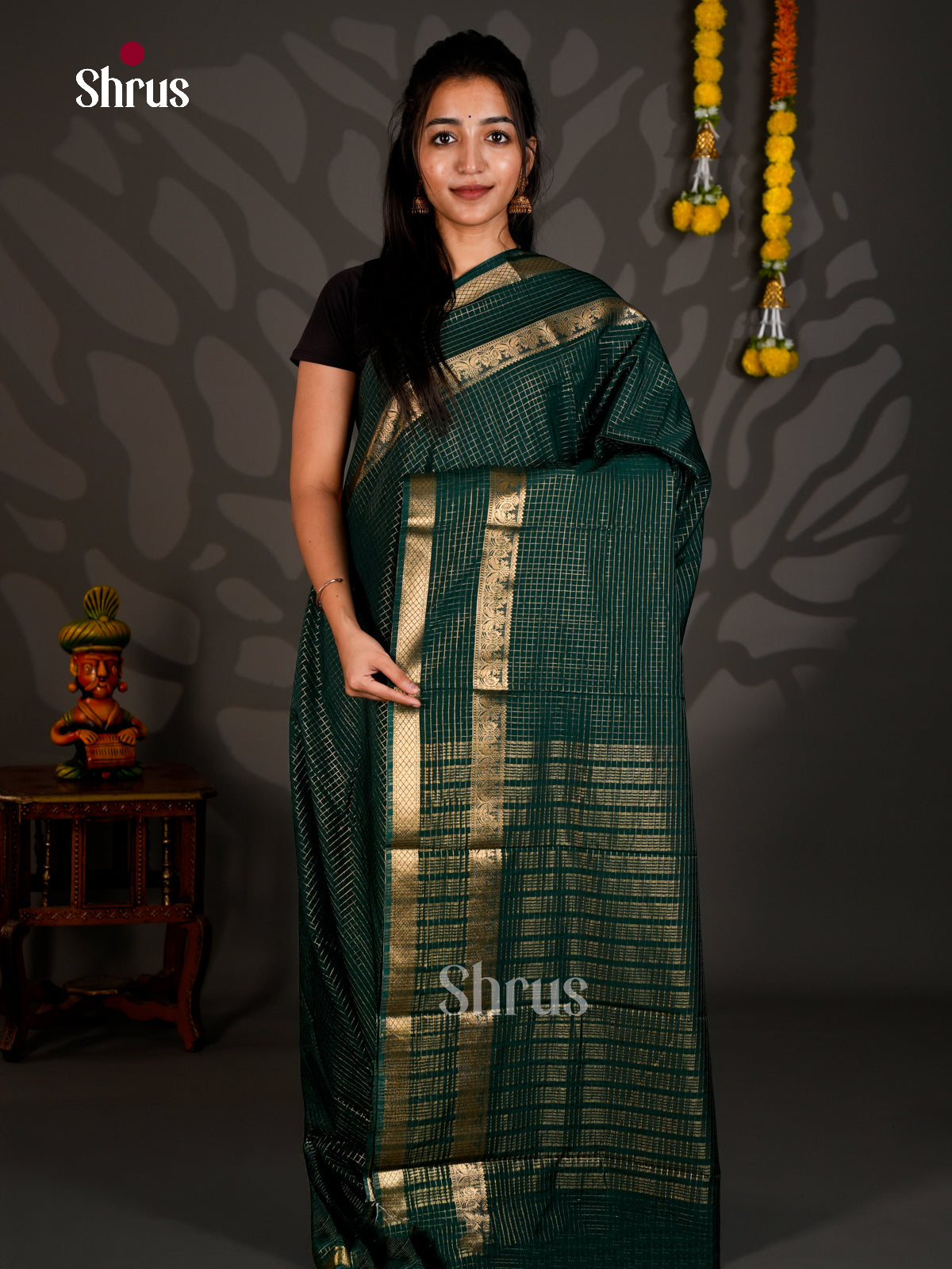 Semi Mysoresilk Saree - ECS11256 - Shop on Shrus.com